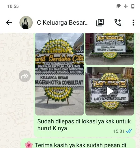 Pengiriman Papan Bunga Duka Taman Sari